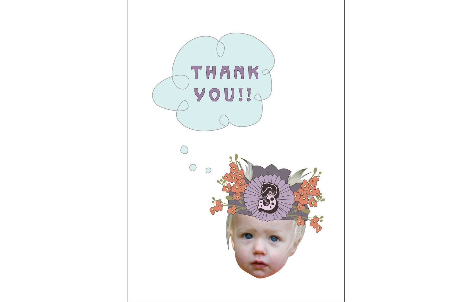 Thank You Card:  Fairy Princess  - Printable & Custom