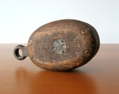 Vintage Boston & Lockport Wood Pulley