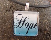 Hope - Glass Tile Pendant