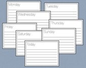 Digital Journal Spots- Days of the Week, set of 8