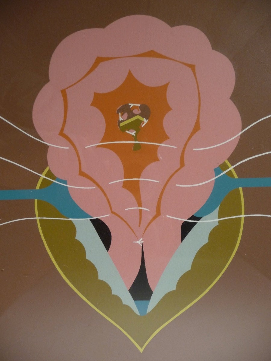 Mid-Century Medical Serigraph Silkscreen Pop Art Eames Era Space Age Modern