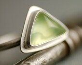 Prehnite and Sterling Silver Ring