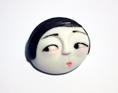 02 Hand made "little face" porcelain brooch free worldwide shipping - dailiwonderland