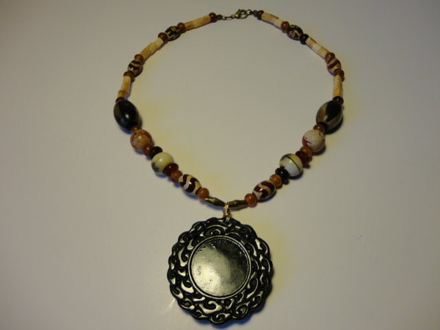 Green Round  pendant Necklace-Stone Pendant-Jade Necklace-Accessories