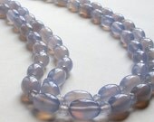 Blue Chalcedony Double Strand Handknotted Necklace
