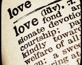 LOVE - Words of Importance Series - Dictonary Word Art, 8x8 Gift Idea