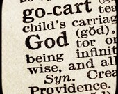 God - Words of Importance Series - Dictonary Word Art, Gift Idea