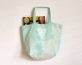 Mint Marbled Triangle Print Eco Friendly Canvas Giant Tote
