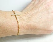Large Diamond Crystal Cross Bracelet  for Mom on Etsy:)