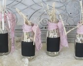 Chalk Board Bottles Set of 4 Perfect for Wedding or Party Decoration
