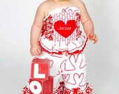 Pageant Casual Baby Valentine Hearts Love Custom 6m 12m 18m 2T 3T 4 5 6 7 8 9 10yrs belginboutique