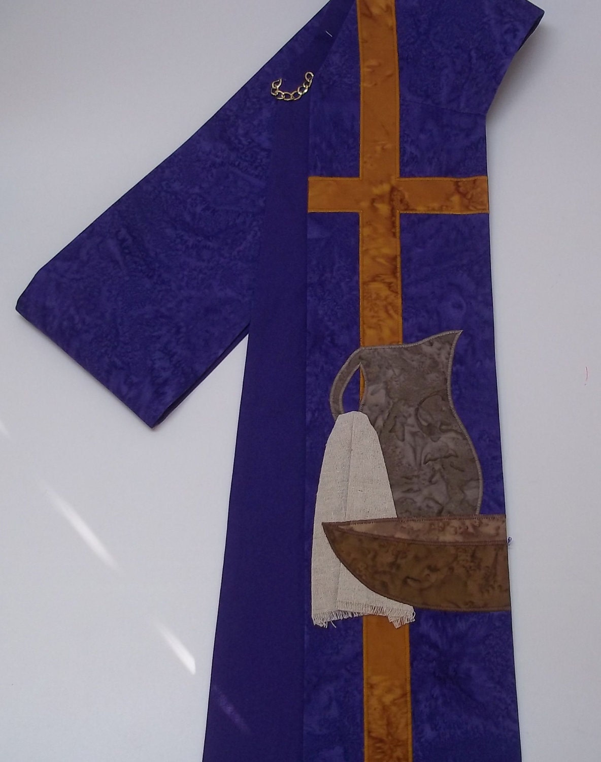 MADE TO ORDER Custom Fit Western Style Purple Deacon Stole Lenten Servant Design