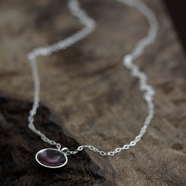 glass enamel necklace - racy red limited edition