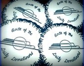 4 Union Pacific train Railroad Coasters Domeliner Glass Paper Ephemera use in mixed media or collage