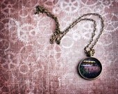 20% OFF Sale Vintage Inspired Jewelry Photo Necklace - Final Destination - original fine art photo - abandoned bus