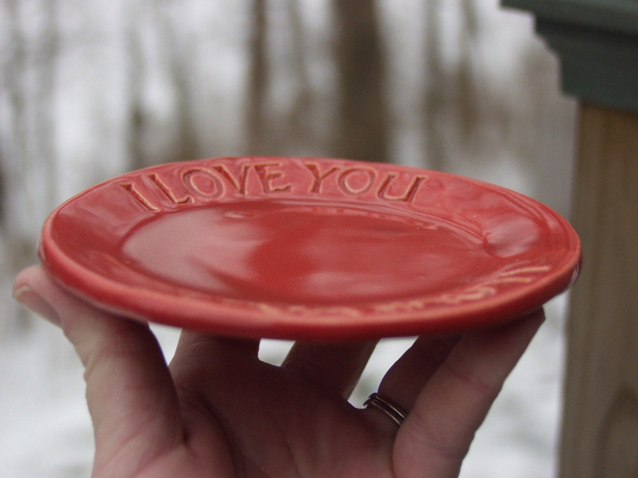 Ready to ship Small Plate, Valentine, I Love You