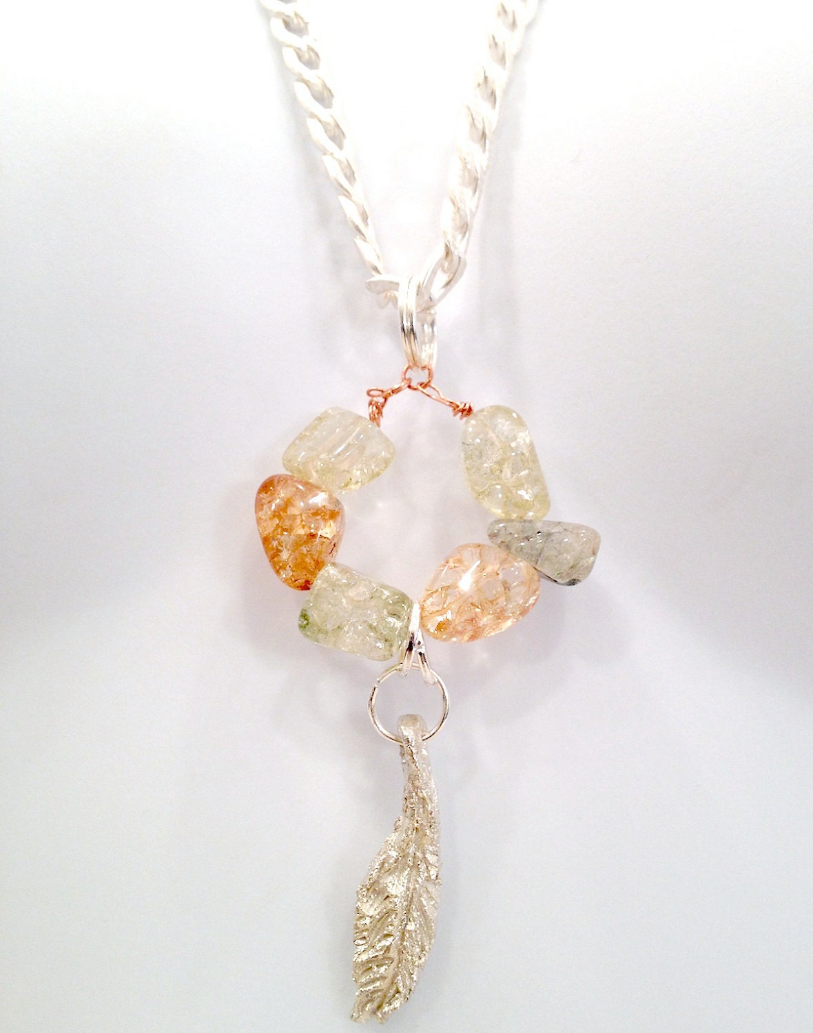 Silver Leaf Charm Necklace