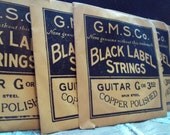 Vintage guitar strings advertising music