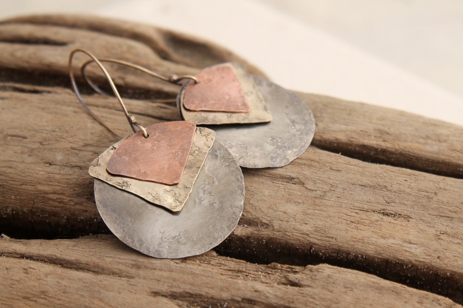 Geometric Triangles & Discs Earrings