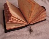 Steampunk Journal Handmade Scrapbook or Diary Version 2 and Free Bookmark 7" Width x 10" Height - Made To Order