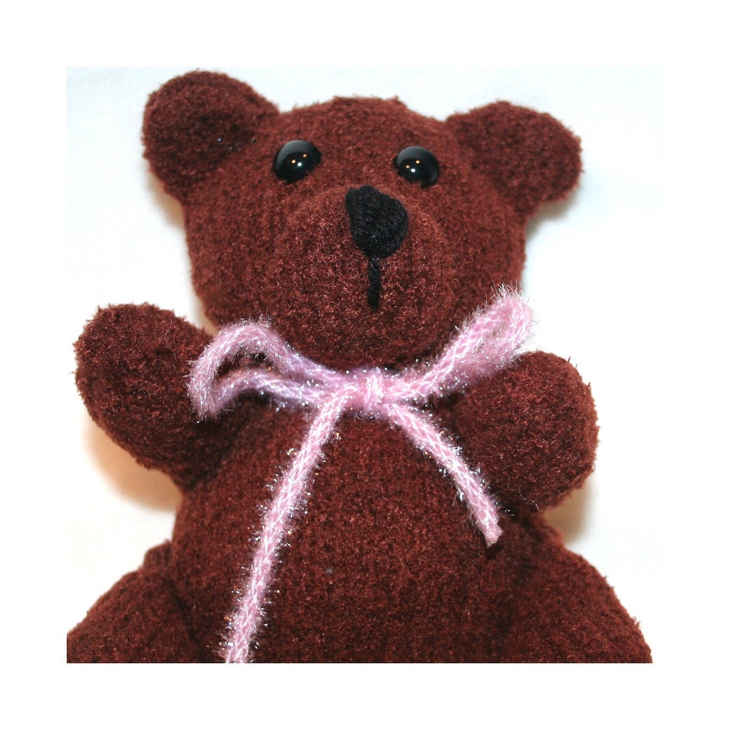 Hand Knit Classic Teddy Bear, Super Soft Stuffed Toy, Perfect for Teddy Bear Collector, Unique Baby Shower Gift