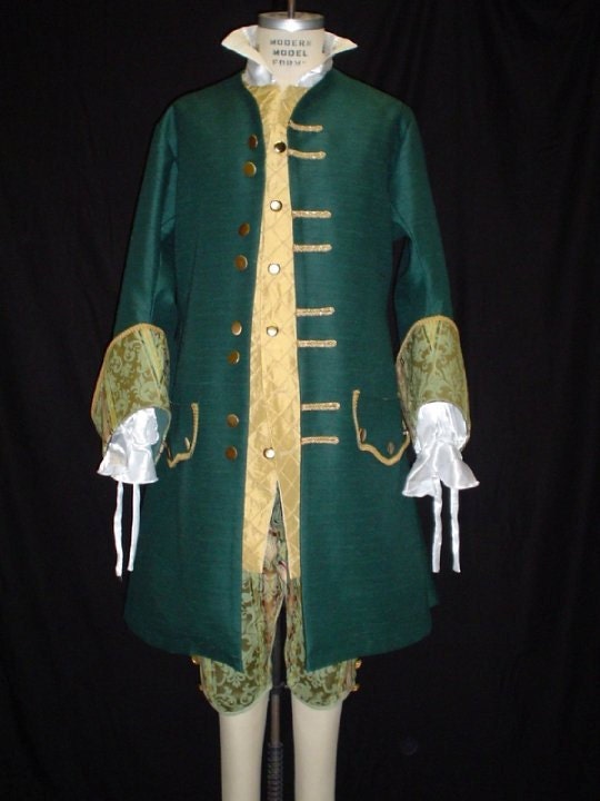 Mens Pirate Costume (custom and made to order)---Fall Front Pant---Shirt---Long Vest---Pirate Coat (chest size 30-48, hip size 31-49)