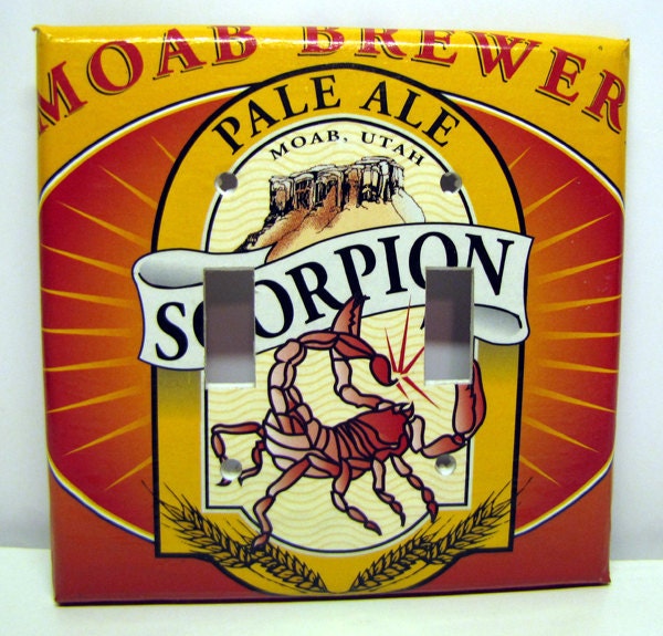 The Stinger - Recycled Scorpion Pale Ale Double Light Switch Cover