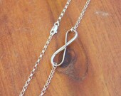 Silver Infinity Necklace Sterling Symbol Pendant