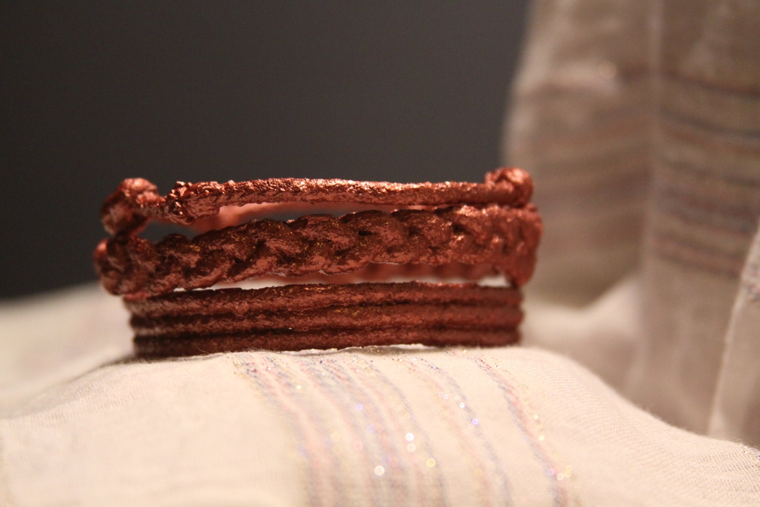 Metallic Rust Rope Bangles