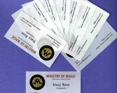 Set of 10 Personalized Harry Potter Ministry of Magic Business Cards