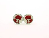 Fox Earrings.  Resin Earrings.   Resin Post Earrings.