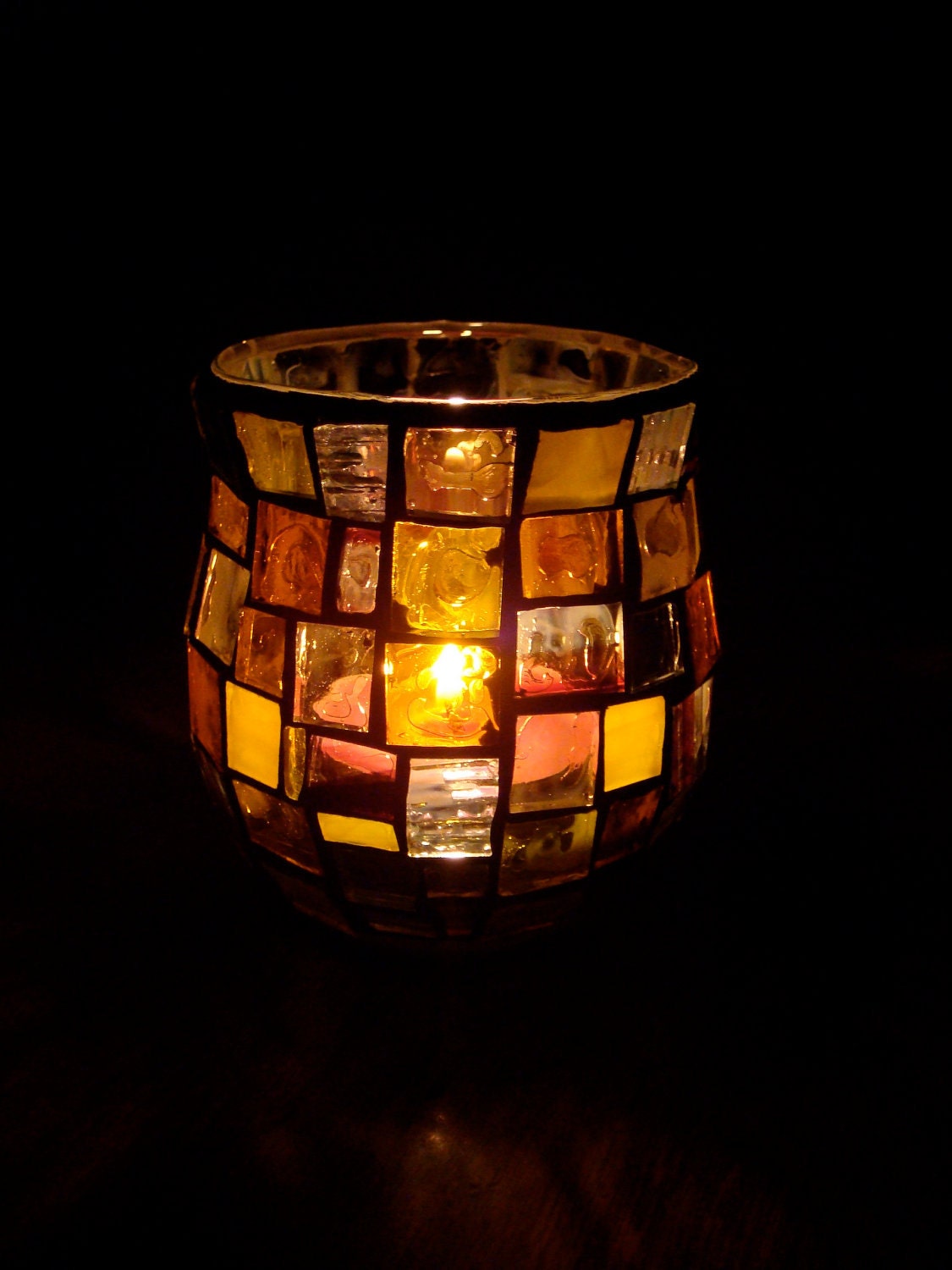 Made to Order: The Avenida mosaic tealight - yellow & brown