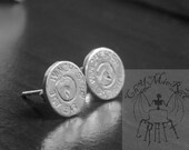 Bullets For My Valentine. Sterling Silver 357 Winchester Struck Bullet End Replica post earrings