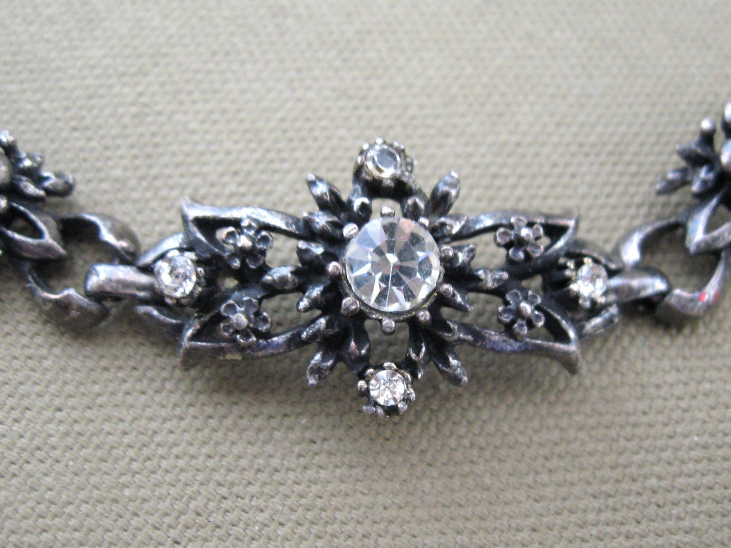 Vintage Coro Signed Rhinestone Bracelet