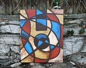 Original Abstract Guitar Painting