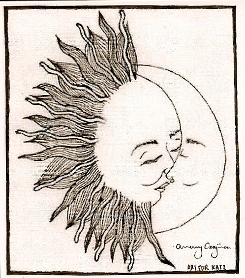 Kissing Sun & Moon Sticker