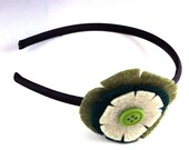 Green Felt Flower Headband