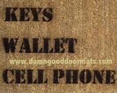 door mat KEYS Wallet CELL Phone under 50  reminder