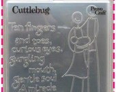 PROVO CRAFT CUTTLEBUG A2 Embossing Folder "Our Baby "