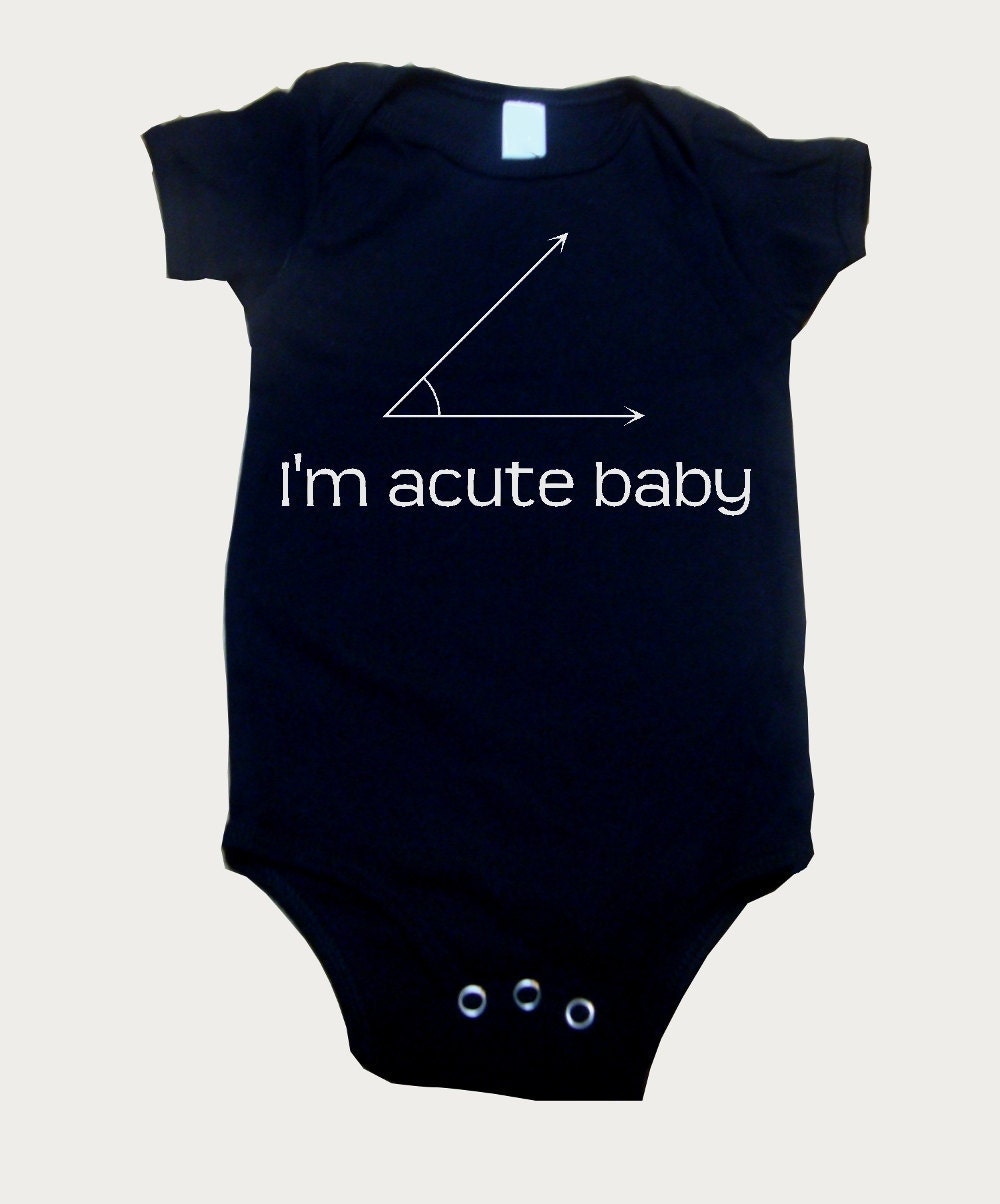 I'm acute baby onesie - Black