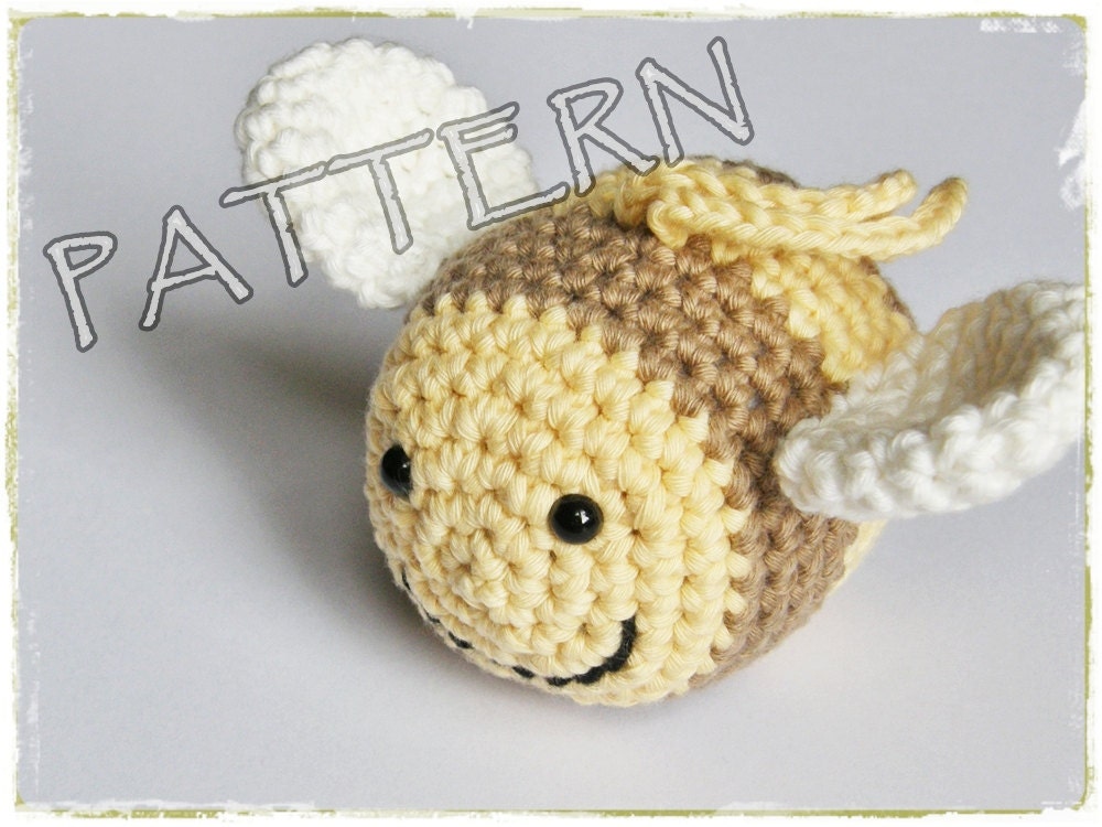 Crochet Pattern Amigurumi Bee Soft Toy PDF
