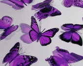 AMETHYST Color BUTTERFLIES 12x Purple Butterfly