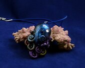 Cosmic Octopus Necklace - Handmade Polymer Clay Jewelry
