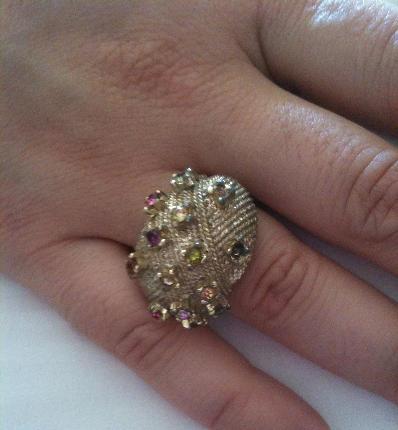 Mod Vintage Colorful Cocktail Ring