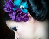 Sependipity. Purple Chrysanthemum Hair Clip