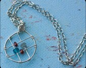 Labradorite, Garnet, & Topaz Necklace - GALAXY - Argentium Sterling Silver