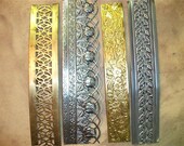 Brass and Steel Filigree Banding Strips Sample Pak - group 4