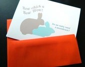 Funny bunny love card- somewhat mature (WG132)