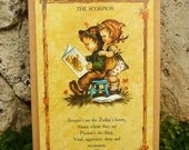 Vintage Scorpio Wooden Wall Plaque