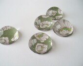 Vintage Flower Magnets, Bubble Magnets Gift Set, Kitchen Magnets, orchid and green, Teacher Gift, Graduation Gift